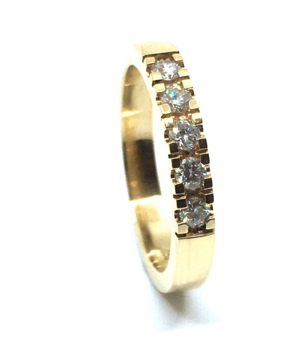 CHRISTOFFERSEN JEWELLERY ALLIANCE RING 14 KARAT GULD MED BRILLANTER - 5000864