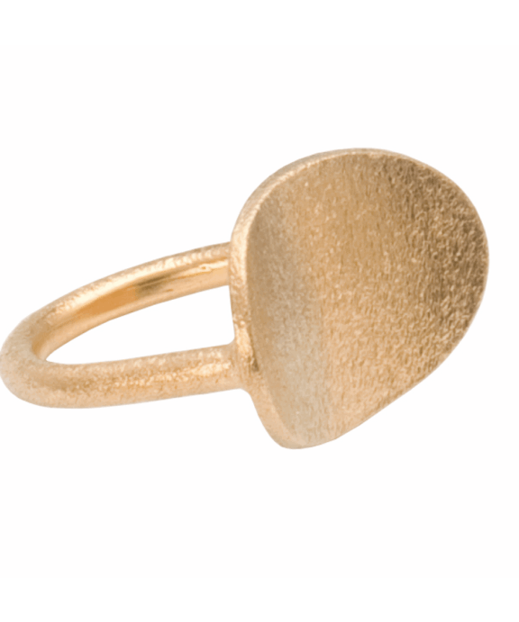 HEIRING RING SADDLE SØLV FORGYLDT