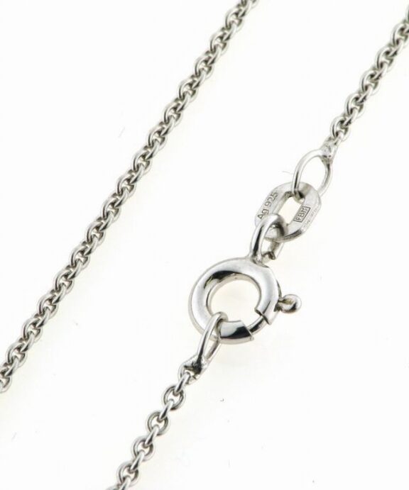 HEIRING RUND 0,40 ANKER KÆDE 70 CM SØLV RHODINERET