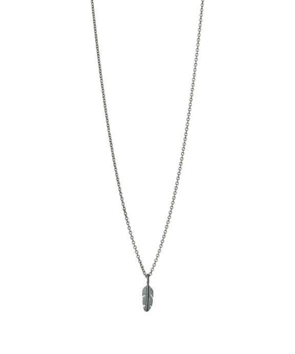 HEIRING VEDHÆNG FJER LILLE SØLV OXYDERET