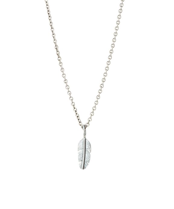 HEIRING VEDHÆNG FJER LILLE SØLV RHODINERET