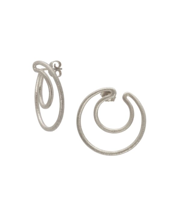 HEIRING ØRESTIK DOBBELT TRÅD BLANK LILLE SØLV