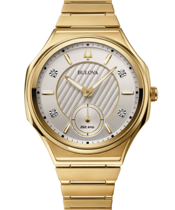 BULOVA CURV LADIES MED 4 DIAMANTER - 97P136