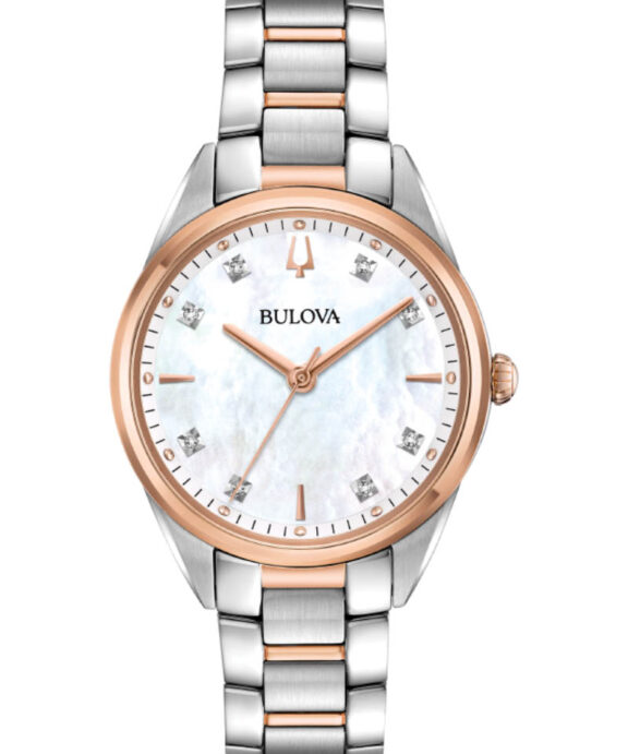 BULOVA DIAMONDS SUTTON ROSA MED 8 DIAMANTER - 98P183