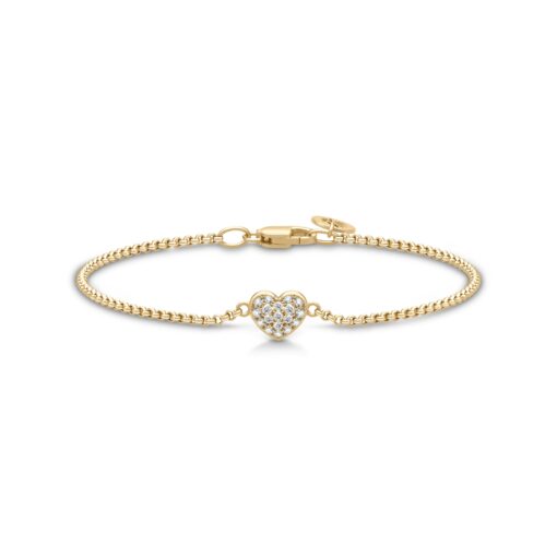 JULIE SANDLAU PURE HEART ARMBÅND MED CUBISKE ZIRKONIA - BR245GDCZ
