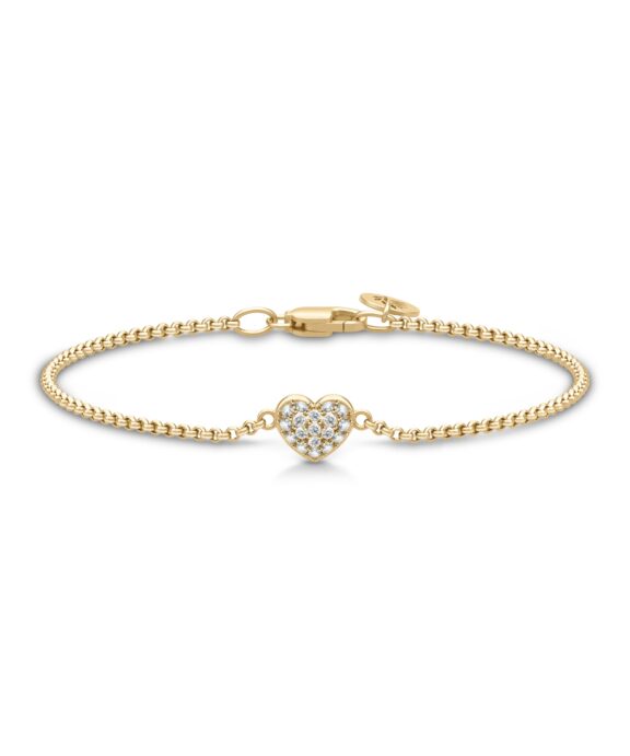 JULIE SANDLAU PURE HEART ARMBÅND MED CUBISKE ZIRKONIA - BR245GDCZ
