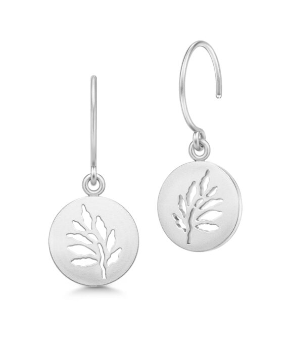 JULIE SANDLAU ØREHÆNGER SIGNATURE RHODINERET SØLV MØNT - HKS208RH