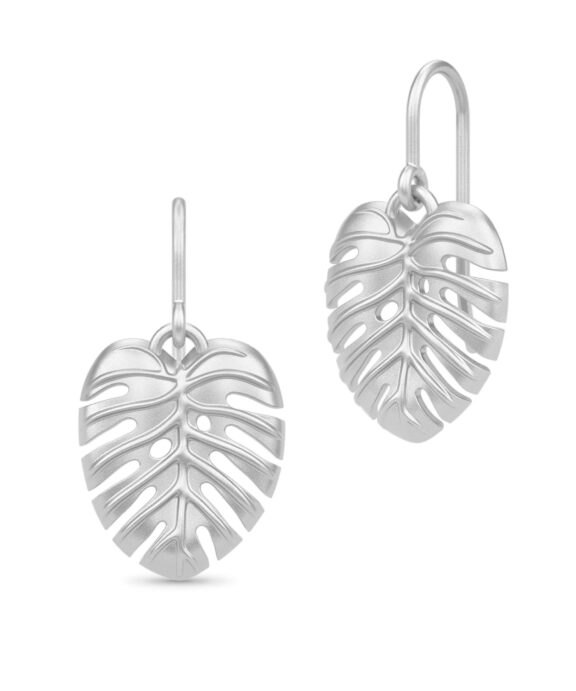 JULIE SANDLAU PHILO LEAF EARRINGS SØLV RHODIUM - HKS498RH