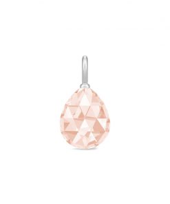 JULIE SANDLAU BALLERINA VEDHÆNG I SØLV MED MORGANITE FARVET KRYSTAL - PD161RHMOCR