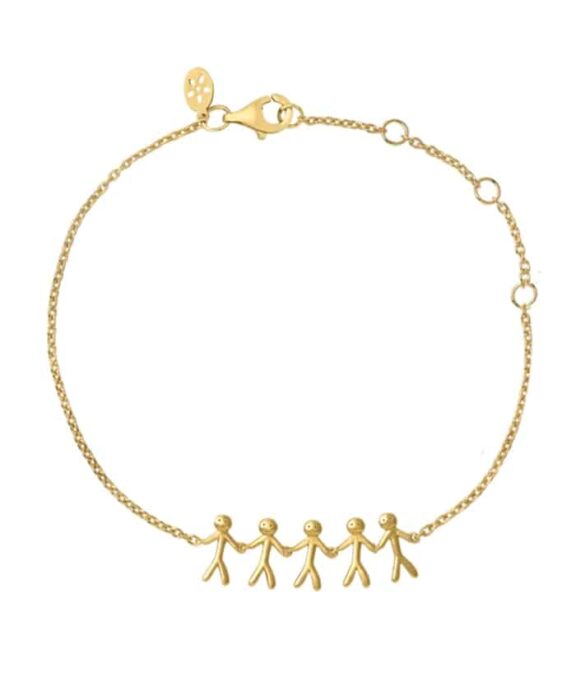 BYBIEHL TOGETHER FAMILY 5 ARMBÅND SØLV FORGYLDT - 2-2005-GP