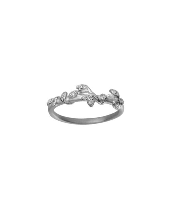 BYBIEHL JUNGLE IVY RING SØLV MED SYNTETISKE ZIRKONIA - 5-3102A-R