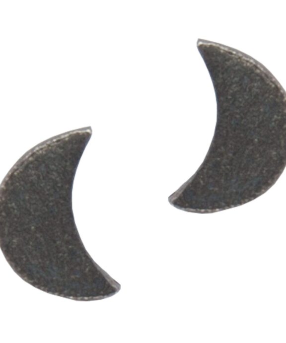 HEIRING HALV MÅNE ØRESTIK SØLV OXYDERET