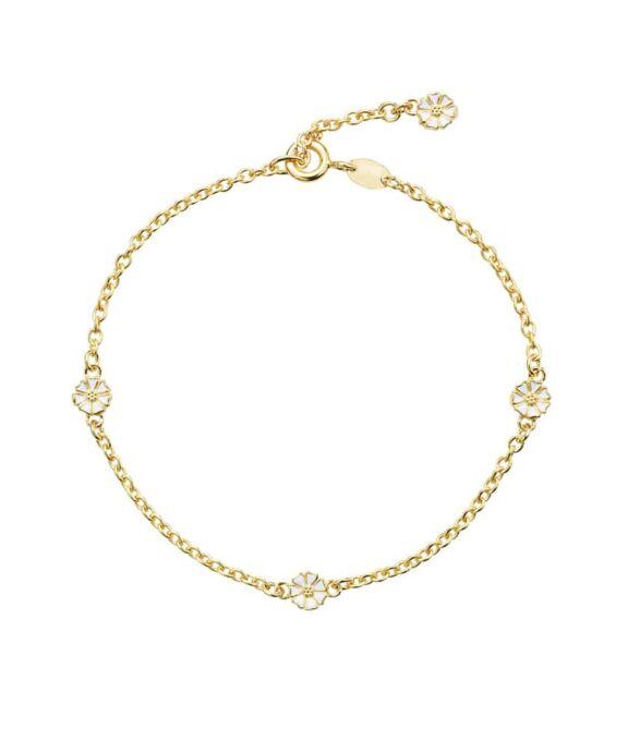 LUND COPENHAGEN MARGUERIT ARMBÅND LILLE SØLV FORGYLDT - 90105017-M