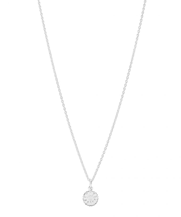 LUND COPENHAGEN SØLV HALSKÆDE MED 9 MM MARGUERIT - 902009-H