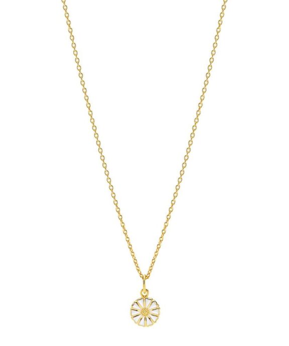 LUND COPENHAGEN MARGUERIT SØLV FORGYLDT HALSKÆDE 9 MM - 902009-M