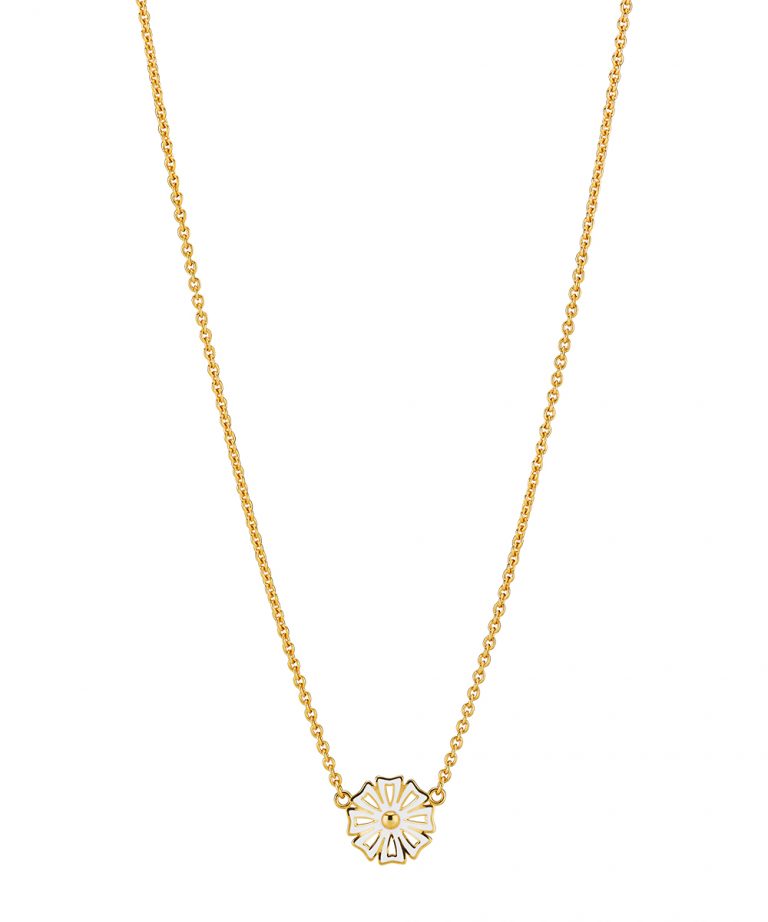 LUND COPENHAGEN MARGUERIT KONTUR HALSKÆDE FORGYLDT SØLV- 9025004-M