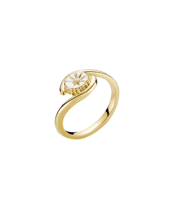LUND COPENHAGEN MARGUERIT RING FORGYLDT SØLV 7,5 MM - 907080-M