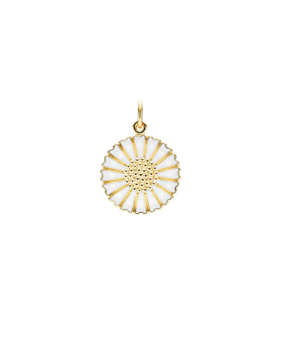 LUND COPENHAGEN MARGURIT VEDHÆNG 18 MM SØLV FORGYLDT - 908018-M