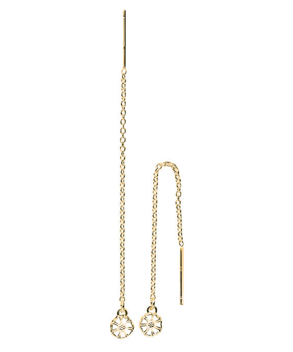 LUND COPENHAGEN MARGUERIT ØRERING DISKO SØLV FORGYLDT - 909050-M