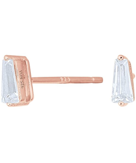 JOANLI NOR ØRESTIKKER SØLV ROSA FORGYLDT 6MM BAGUETTE MED SYNTETISK ZIRKONIA
