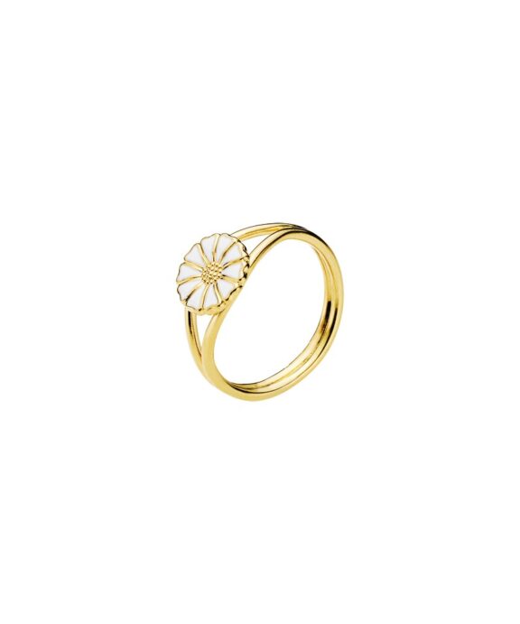 LUND COPENHAGEN MARGUERIT RING FORGYLDT SØLV 9 MM - 907009-M