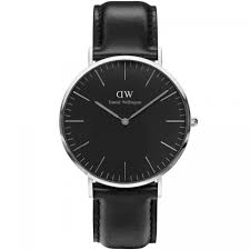 DANIEL WELLINGTON UR CLASSIC SHEFFIELD STÅL/SORT REM 40MM Christoffersenguld