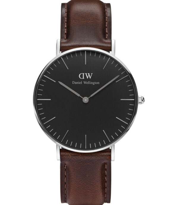 DANIEL WELLINGTON UR CLASSIC STÅL/BRUN REM 36MM - DW00100143