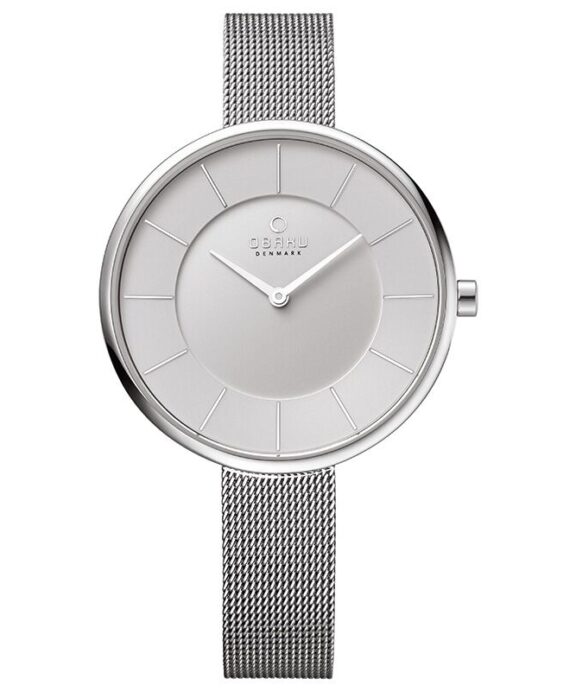 OBAKU DAME UR I STÅL MED KLASSISK SKIVE