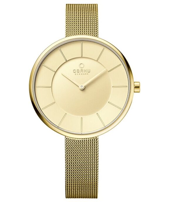 OBAKU DAME UR MED GYLDEN SKIVE