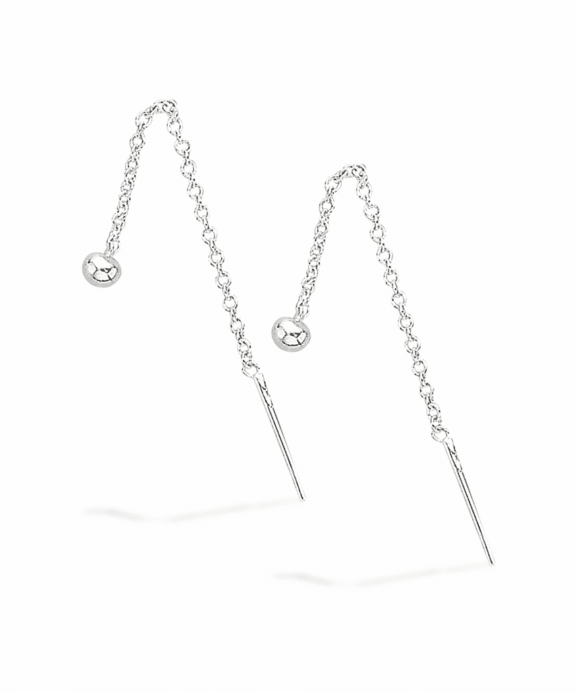 SCROUPLES ØREKÆDE MED LILLE KUGLE SØLV - 122042