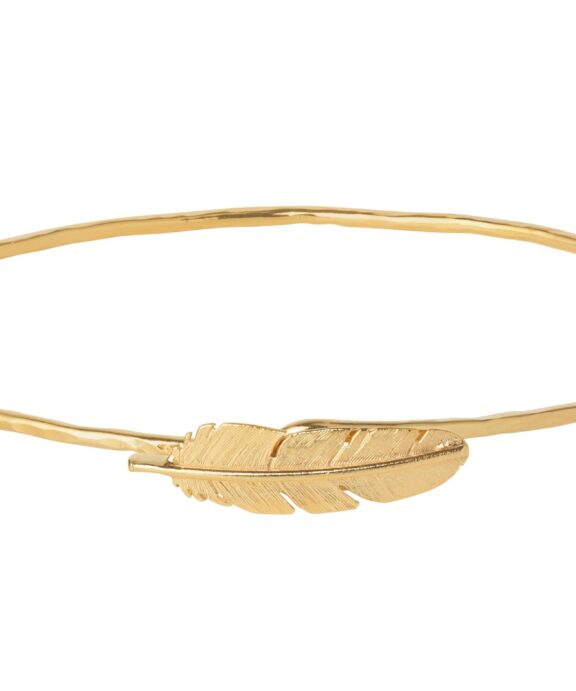 HEIRING FJER ARMRING I FORGYLDT SØLV - 29-7-77FG