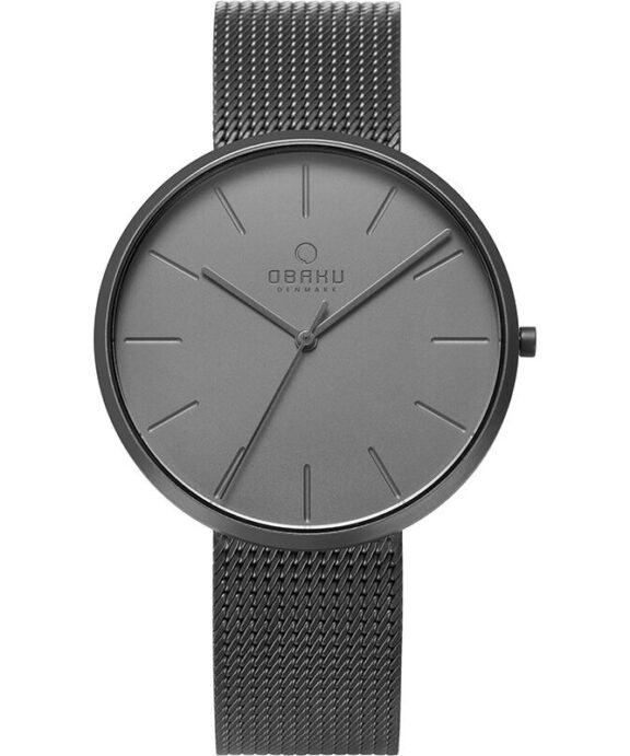 OBAKU HERRE UR MED GRÅ ENKELT URSKIVE