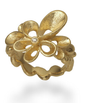 PER BORUP VIOLINA RING 14 KARAT GULD MED BRILLANT - 721R