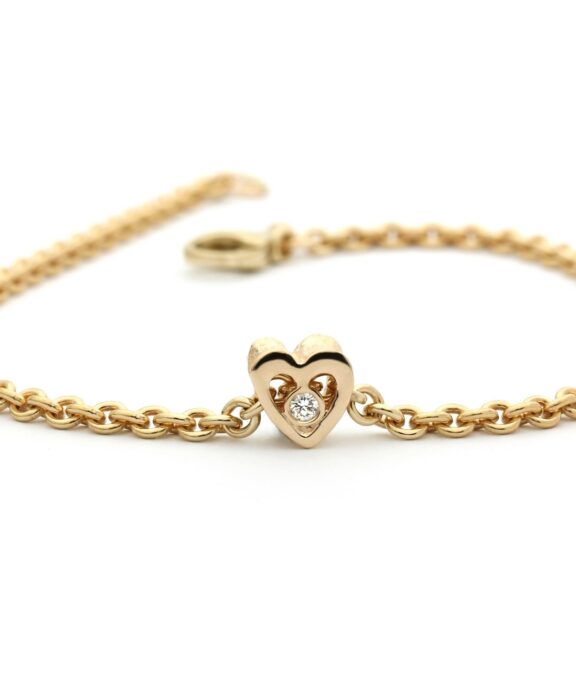 PER BORUP OPEN YOU HEART ARMBÅND MED BRILLANT - 942A