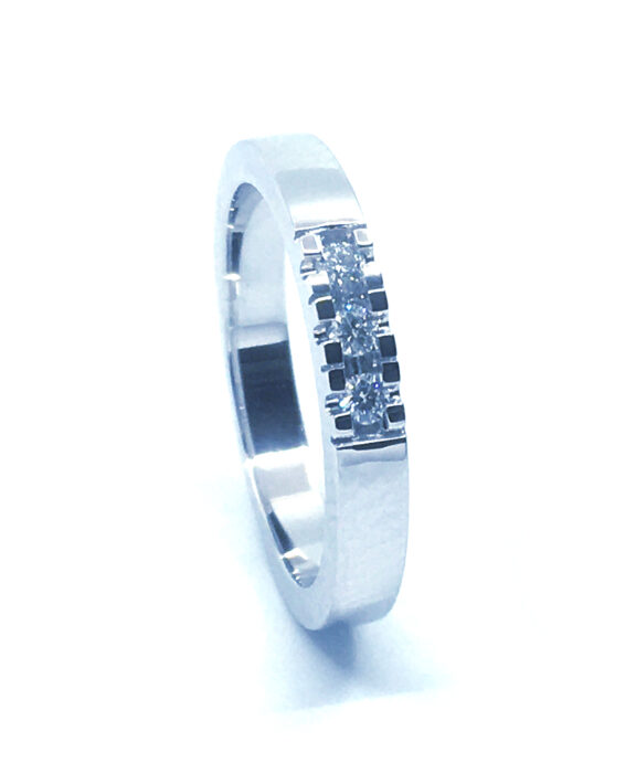 CHRISTOFFERSEN JEWELLERY ALLIANCE RING 14 KARAT HVIDGULD MED BRILLANTER - 5000915-5