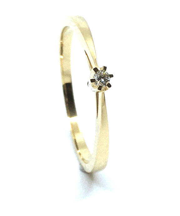 CHRISTOFFERSEN JEWELLERY CARLA RING 8 KARAT GULD MED BRILLANT 0,03 CT - 5001241-3