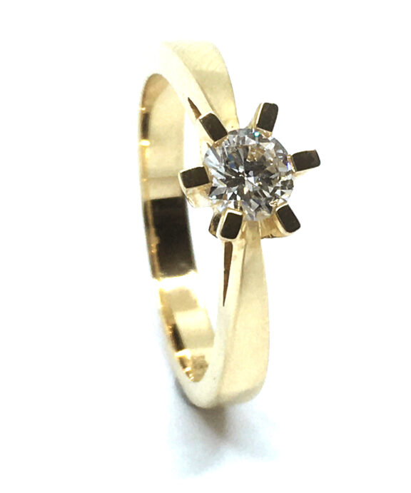 CHRISTOFFERSEN JEWELLERY CARLA RING 14 KARAT GULD MED BRILLANT 0,38 CT. W/SI - 5001108