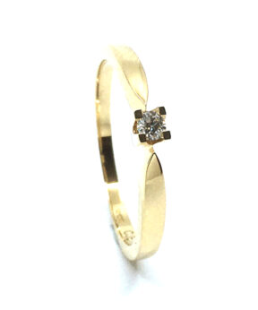 CHRISTOFFERSEN JEWELLERY EVA RING I 14 KARAT GULD MED BRILLANT - 5000792