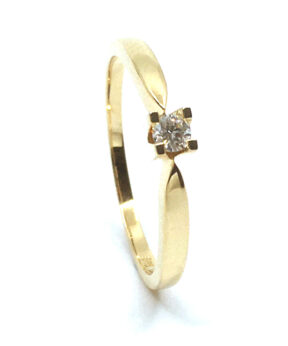 14 KT. GULD EVA RING MED BRILLANT 0,10 CT. W/SI