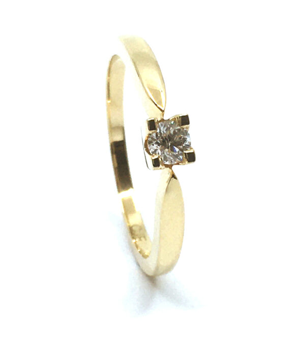 14 KT. GULD EVA RING MED BRILLANT 0,15 CT. W/SI