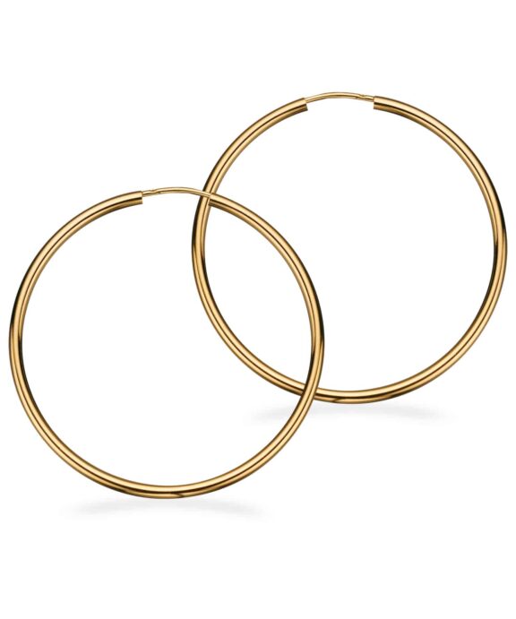 SCROUPLES ØRERINGE 8 KARAT GULD 2 X 40 MM - 11403