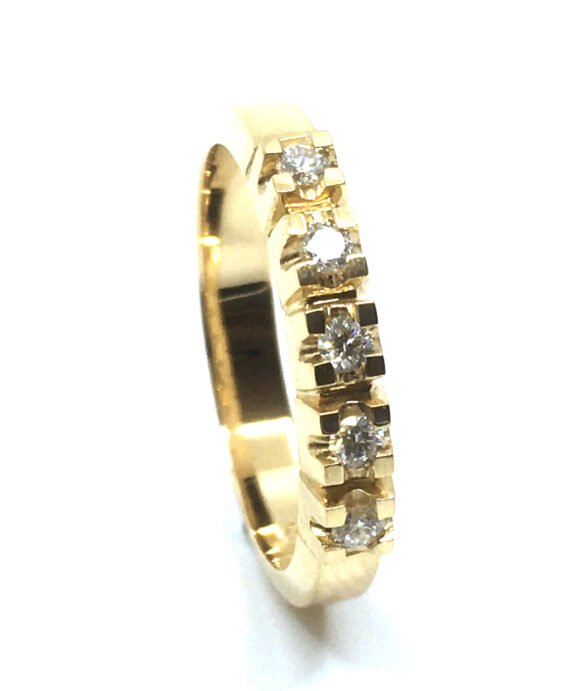 CHRISTOFFERSEN JEWELLERY ALLIANCE RING 14 KARAT GULD MED BRILLANTER - 5001005