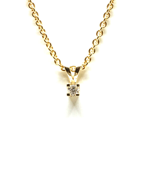 CHRISTOFFERSEN JEWELLERY EVA VEDHÆNG 14 KARAT GULD MED BRILLANT 0,05 CARAT - 4000164