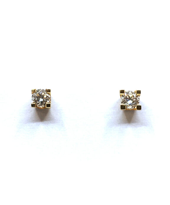 14 KT. GULD EVA ØRESTIK MED BRILLANT 2×0,10 CT. W/SI