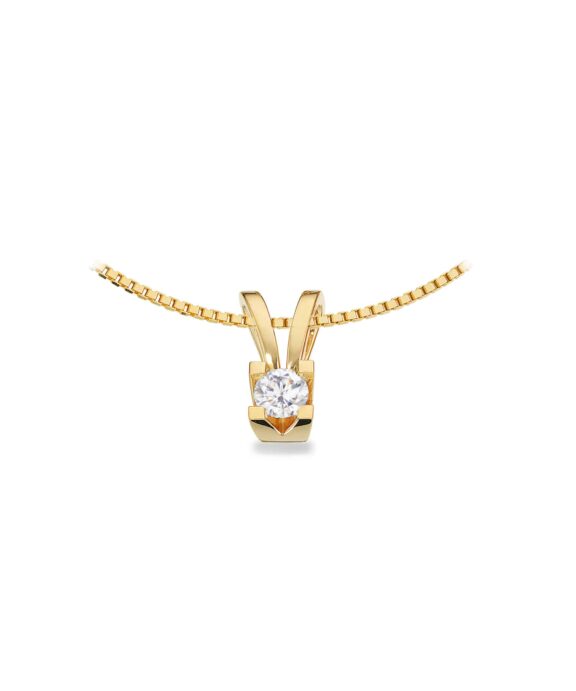 KLEOPATRA VEDHÆNG 14 KARAT GULD MED BRILLANT 0,20 CARAT - 2135,20