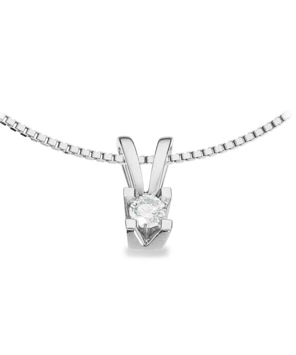 KLEOPATRA VEDHÆNG 14 KARAT HVIDGULD MED BRILLANT 0,15 CT. W/SI - 2136,15