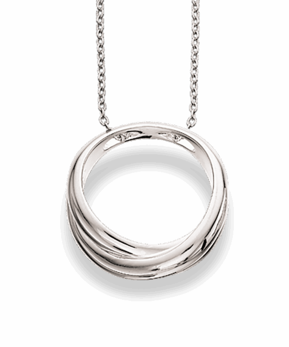 SØLV VEDHÆNG CIRKEL M/KÆDE