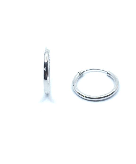 SØLV BLANK CREOL RHODINERET DIAMETER 16 MM BREDDE 1,50 MM