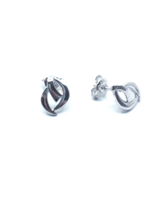 SØLV ØRESTIK RHODINERET MAT OG BLANK