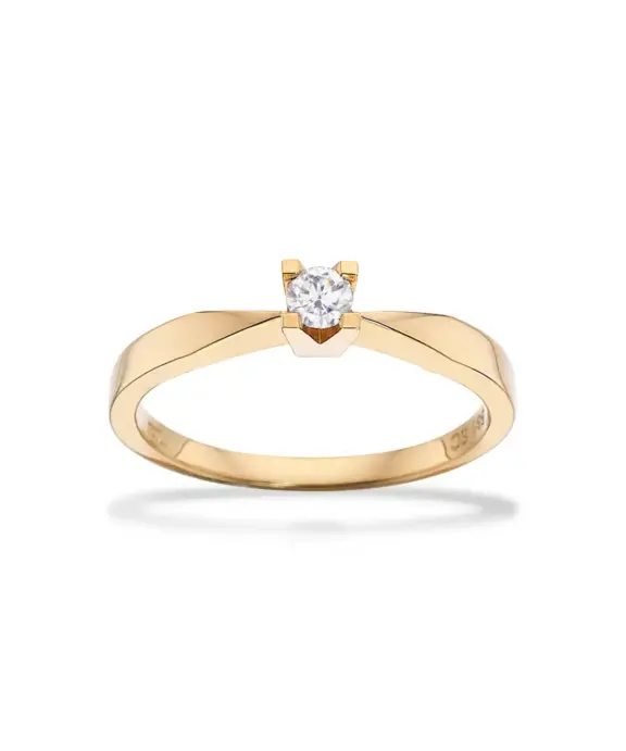 SCROUPLES KLEOPATRA RING RØDGULD MED BRILLANT 0,10 CT - 7135,10